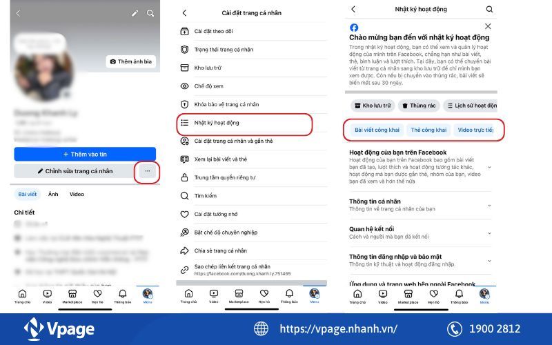 1. Cách xem nhật ký hoạt động trên Facebook